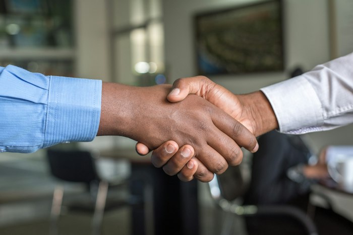 Handshake after a funding agreement