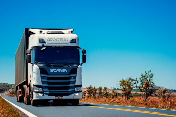 Transportation business truck on the road